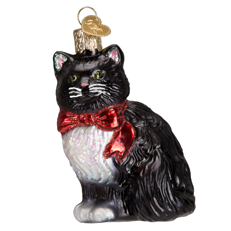 Old World Christmas Tuxedo Kitty Glass Ornament | Putti Christmas Canada
