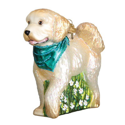 Old World Christmas Doodle Dog Glass Dog Ornament -  Christmas Decorations - Old World Christmas - Putti Fine Furnishings Toronto Canada - 1