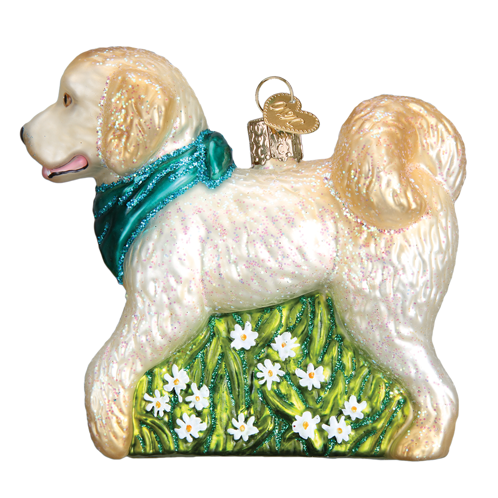 Old World Christmas Doodle Dog Glass Ornament -  Christmas Decorations - Old World Christmas - Putti Fine Furnishings Toronto Canada - 4