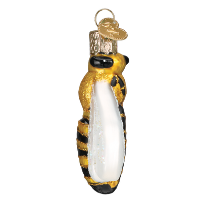 Old Word Christmas Honey Bee Glass Ornament - Putti Canada