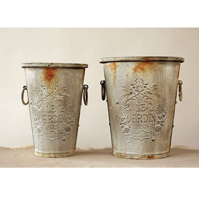 Embossed Le Jardin Paris Tin Urn