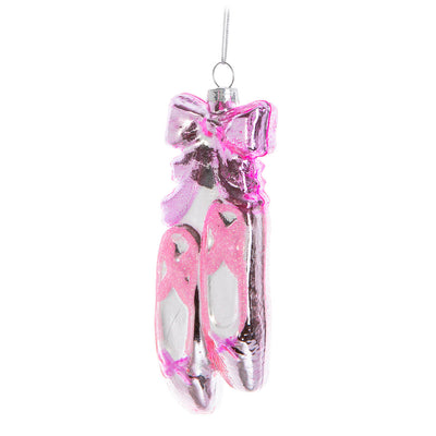 Ballet Slipper with Bow Glass Ornament | Putti Christmas Celebrations Canada