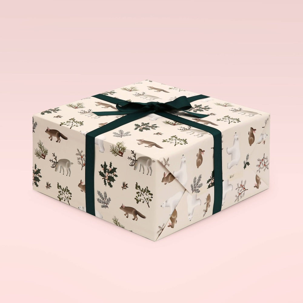 Winter Animals Christmas Wrapping Paper Roll