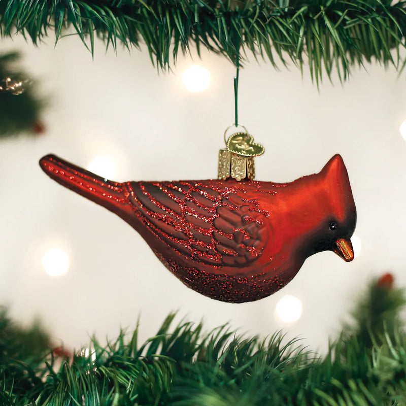 Old World Christmas Northern Cardinal Glass Ornament