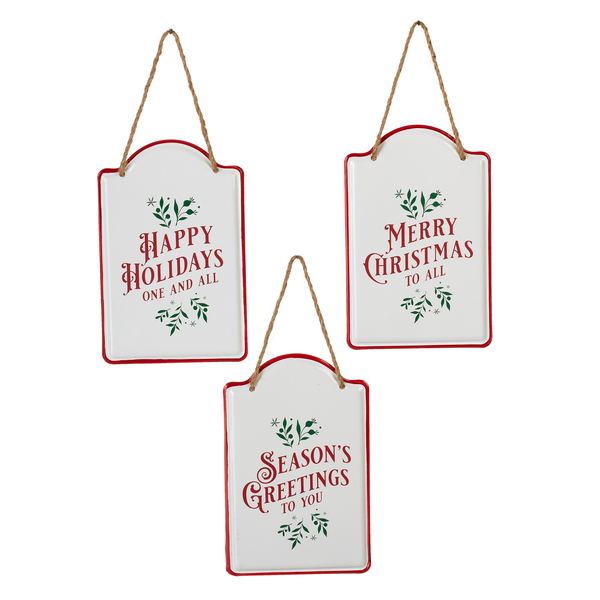 Enamel Tag Holiday Tag Hanger | Putti Christmas Decorations
