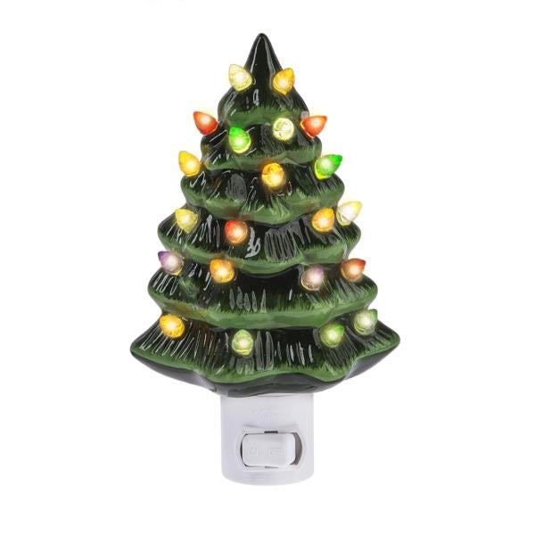 Retro Ceramic Christmas Tree Night Light
