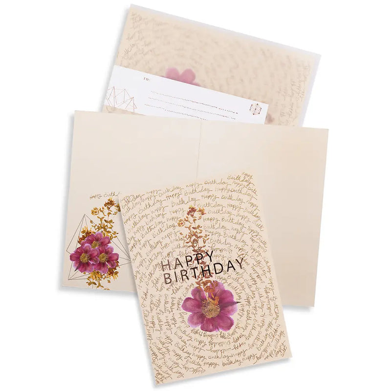 Fireweed Birthday Script Greeting Card | Putti Celebrations