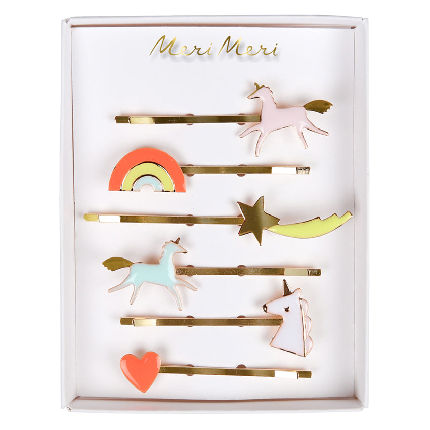 Meri Meri Unicorn Enamel Hairclips, MM-Meri Meri UK, Putti Fine Furnishings