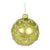 Green Fancy Swag Glass Ball Ornament