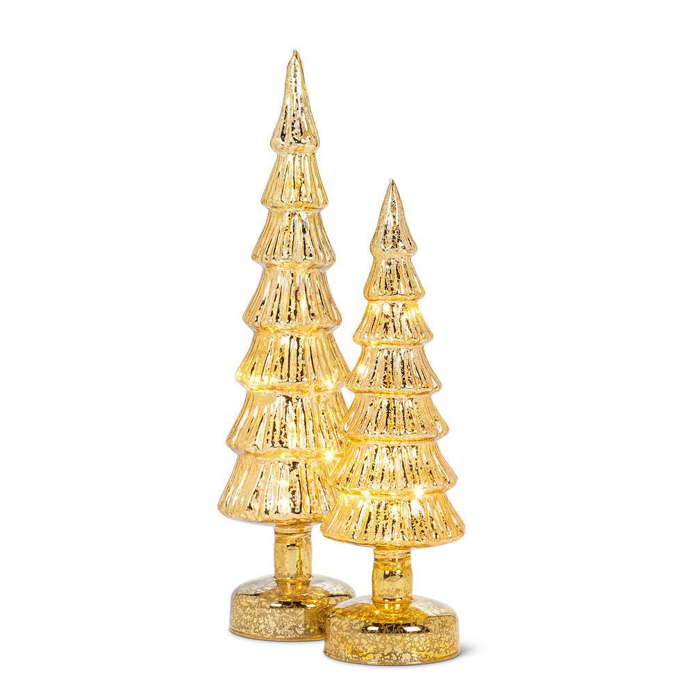 Gold LED Glass Tree - Small