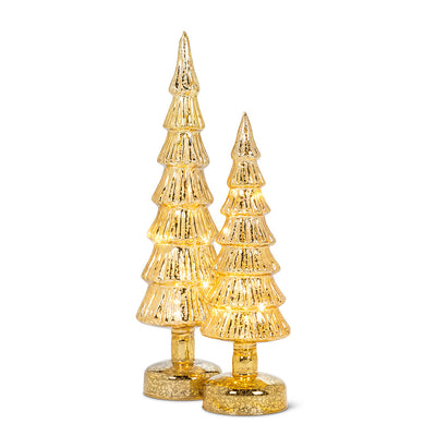Gold LED Glass Tree - Small