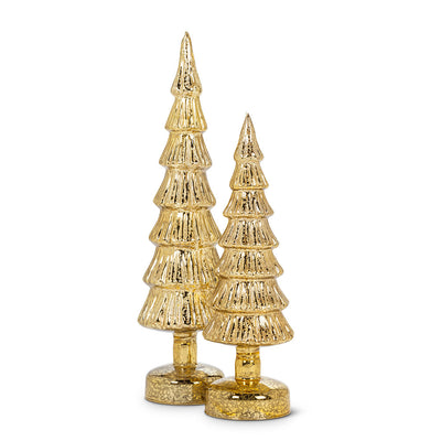 Gold LED Glass Tree - Small