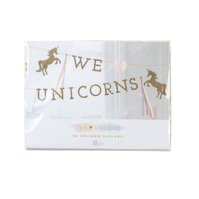 Arriving Soon! "We Heart Unicorns" Magical Garland -  Party Decorations - Talking Tables - Putti Fine Furnishings Toronto Canada - 1