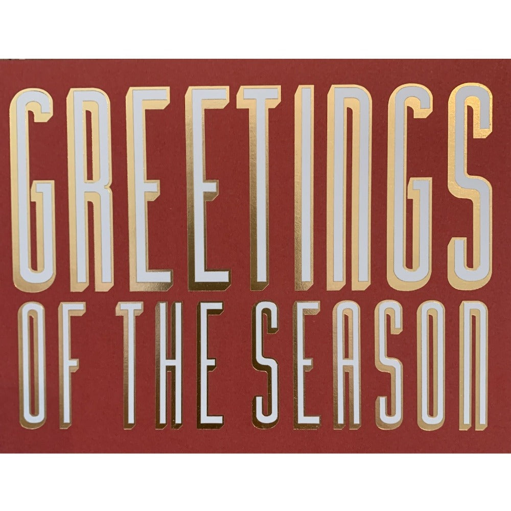 "Greetings of the Season" Bold Type Boxed Christmas Cards