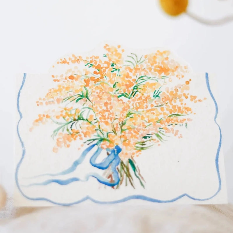 Mimmosa Bouquet Hand-Cut Card | Putti Fine Furnishings