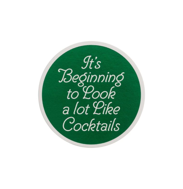 Floor 9 Cocktails Letterpress Coaster Set - Putti Christmas Canada