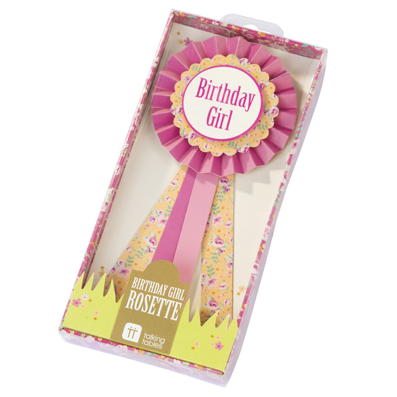 Birthday Girl Rosette Badge -  Party Supplies - Talking Tables - Putti Fine Furnishings Toronto Canada - 1