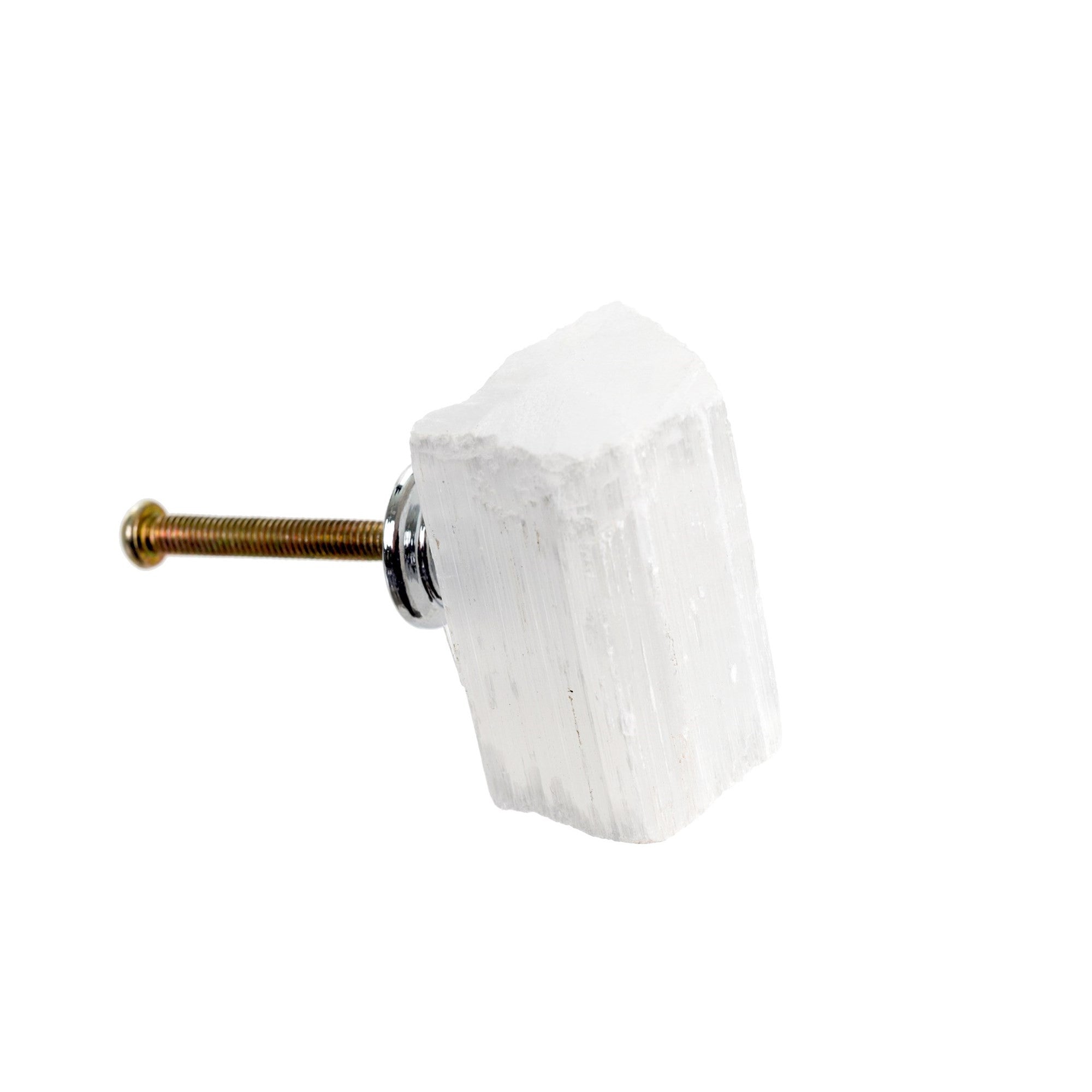 Selenite Knob - White - Hardware - Abbot Collection - Putti Fine Furnishings Toronto Canada