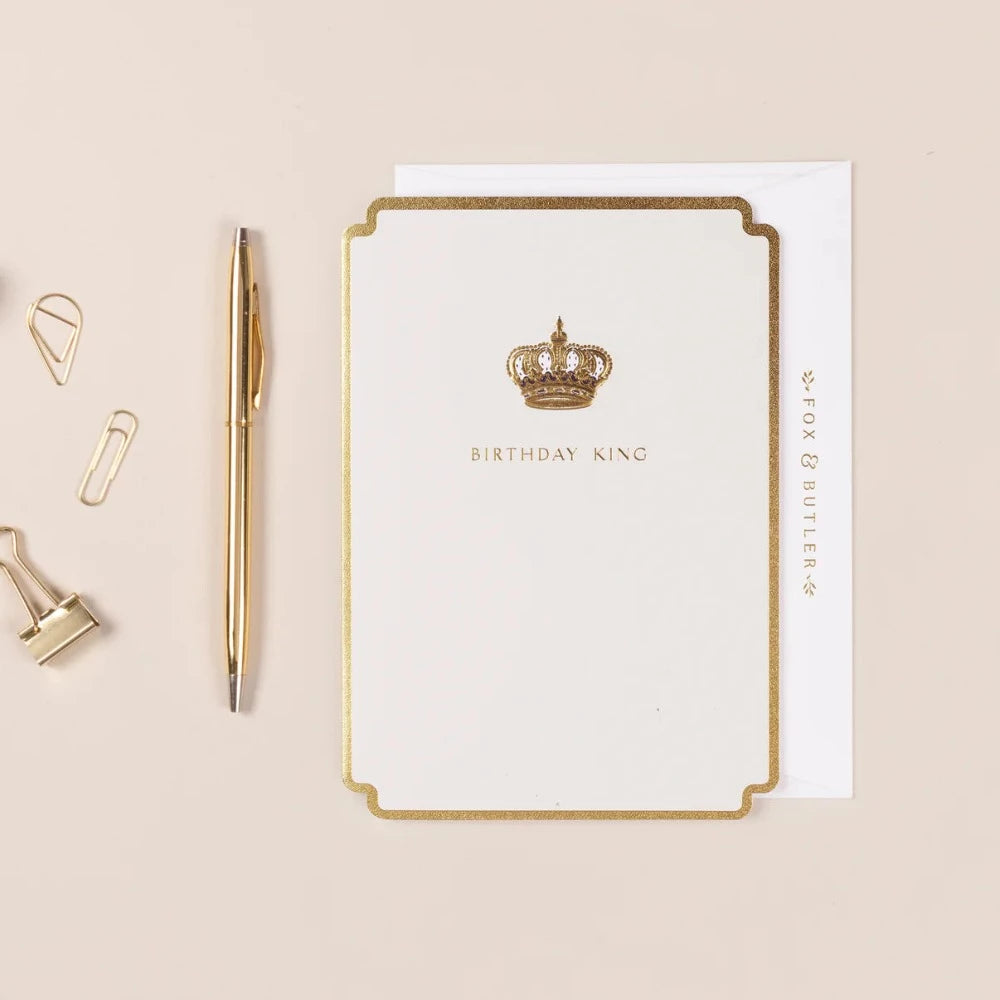 "Birthday King" Crown Greeting Card