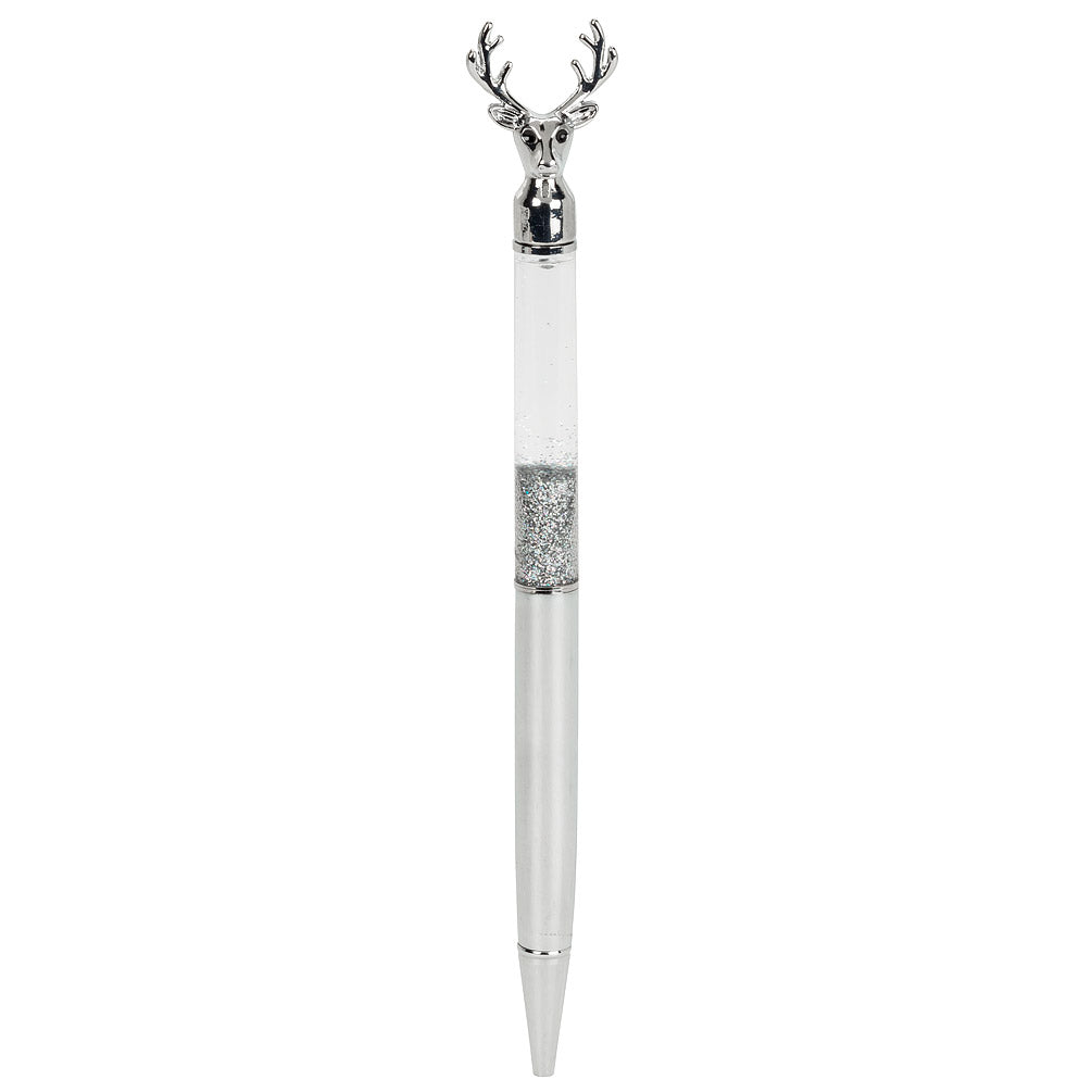 Reindeer Pen with Glitter - Silver | Putti Fine Furnishings Canada