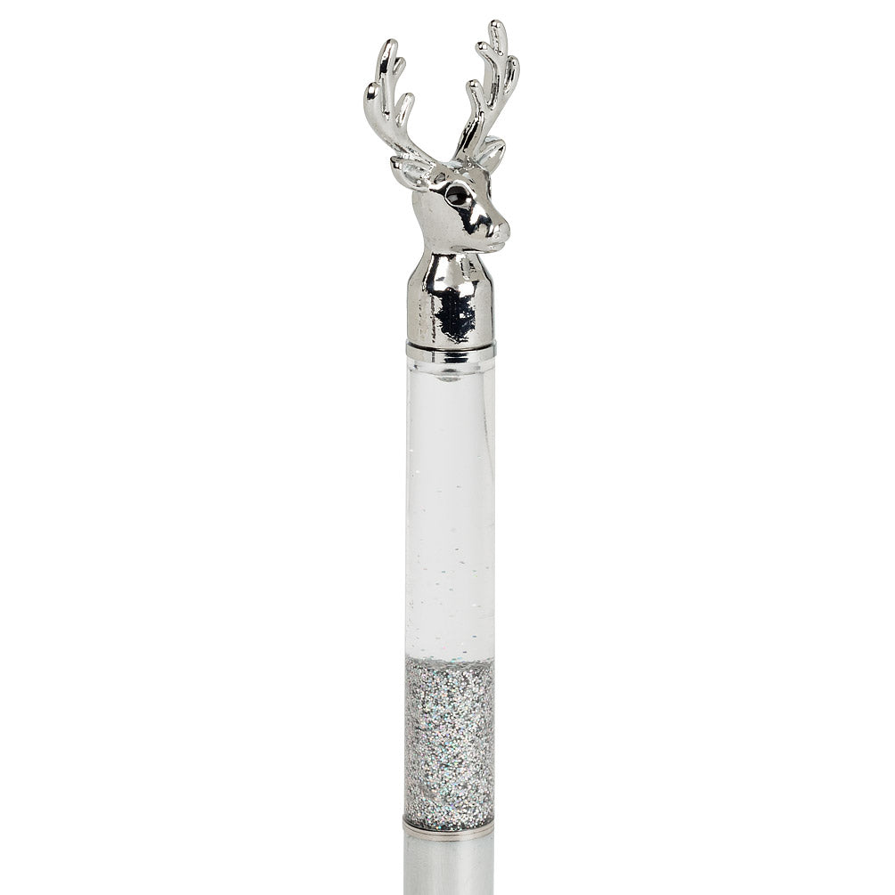 Reindeer Pen with Glitter - Silver | Putti Fine Furnishings Canada