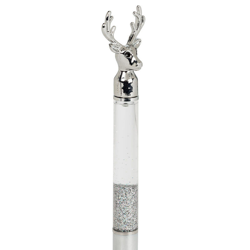 Reindeer Pen with Glitter - Silver | Putti Fine Furnishings Canada