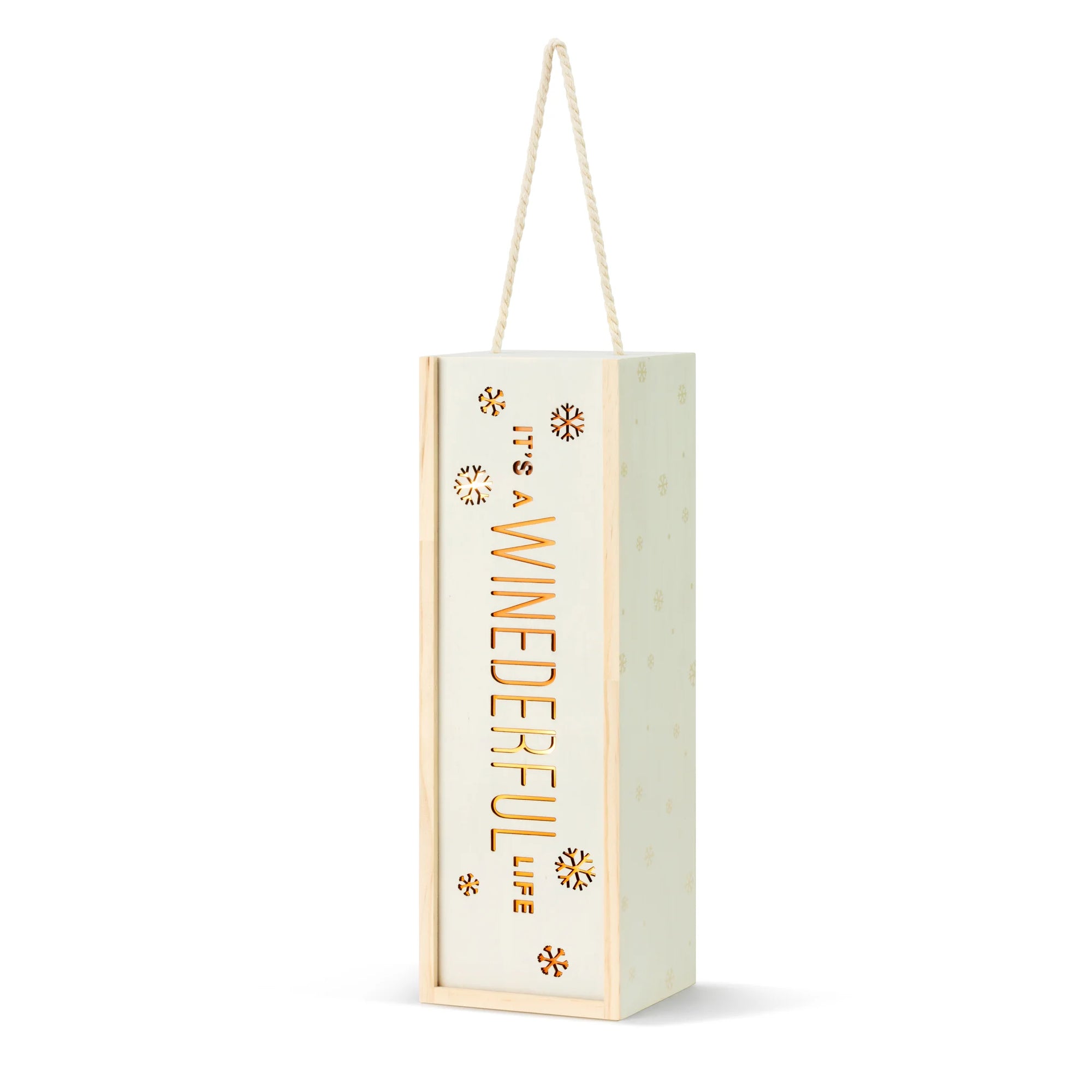 "It's a Winederful Life" Lantern Wine Box