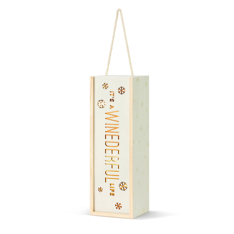 "It's a Winederful Life" Lantern Wine Box
