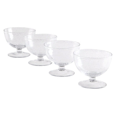 Clear Bubble Glass Pedestal Desert Bowl, TAG-Design Home Associates, Putti Fine Furnishings