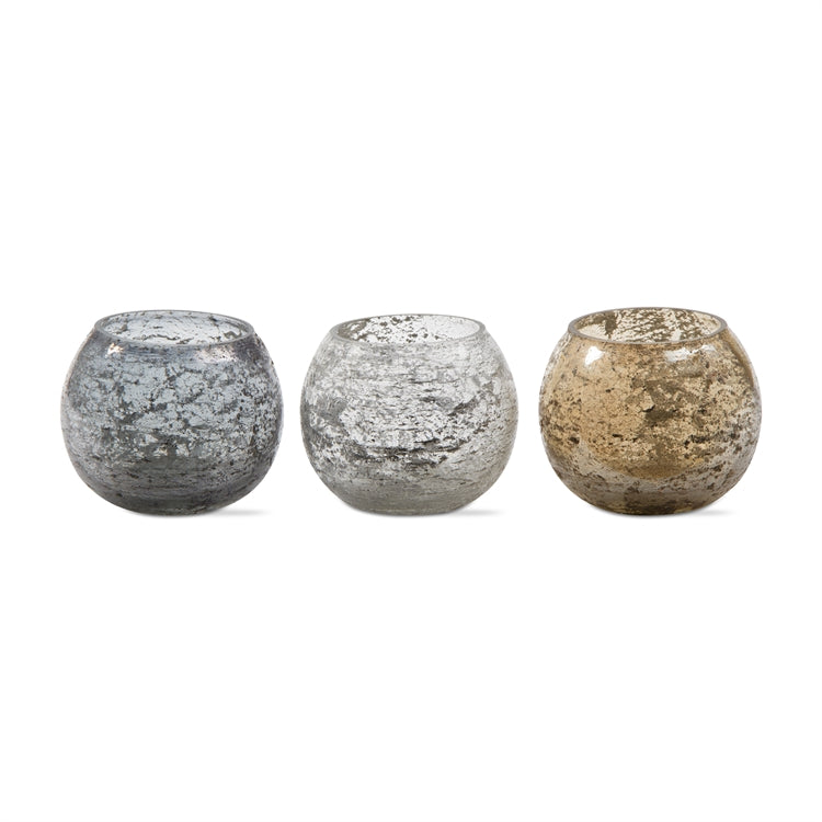 Glass Luster Tealights | Putti Fine Furnishings