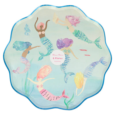 Mermaids Swimming Plates