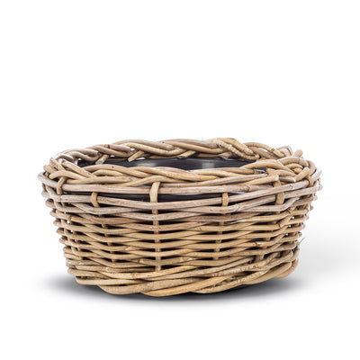 Low Round Woven Planter - Small 12.5"D