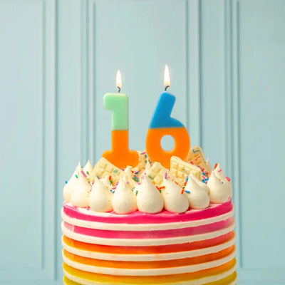 Multicolor Number Candle - Six | Putti Celebrations Canada