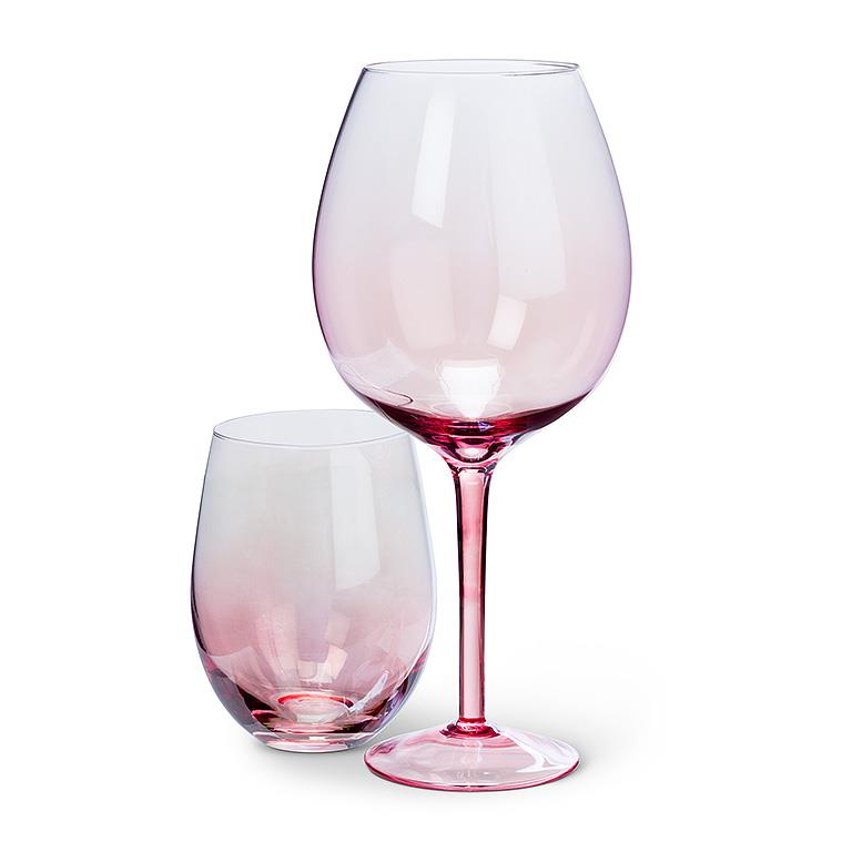 Extra Large Iridescent Pink Goblet | Putti Fine Furnishings Canada