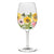 Sunflower Bees Wine Glass