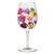 Pansies Wine Glass