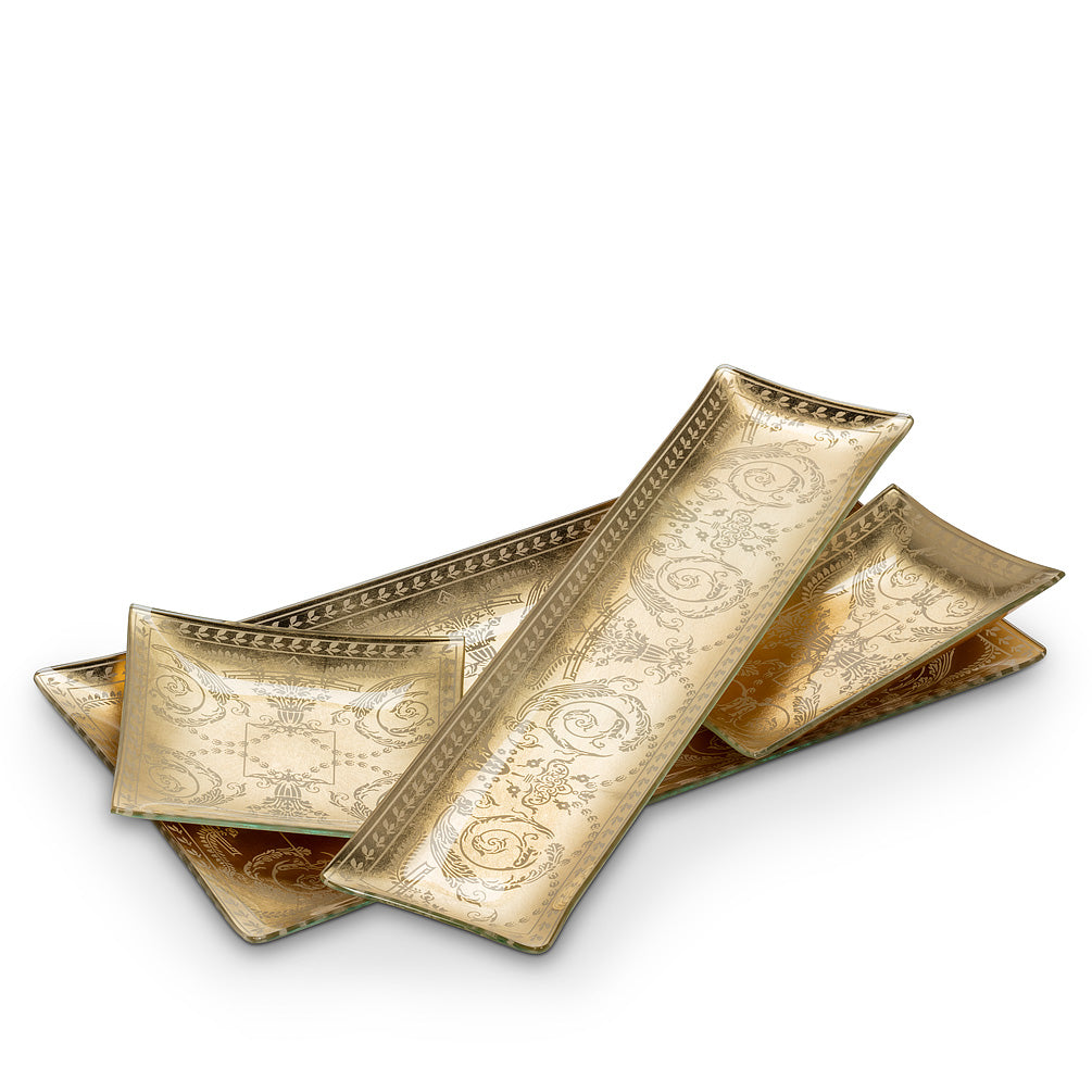 Small Rectangle Plate with Ornate Scroll