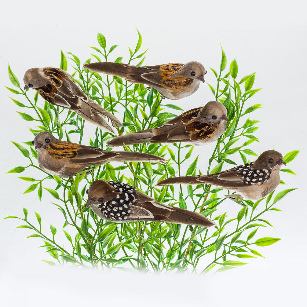 Brown Birdclip with Pointed Tail | Putti Christmas 