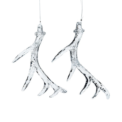 Clear Antler Christmas Ornament | Putti Christmas Canada