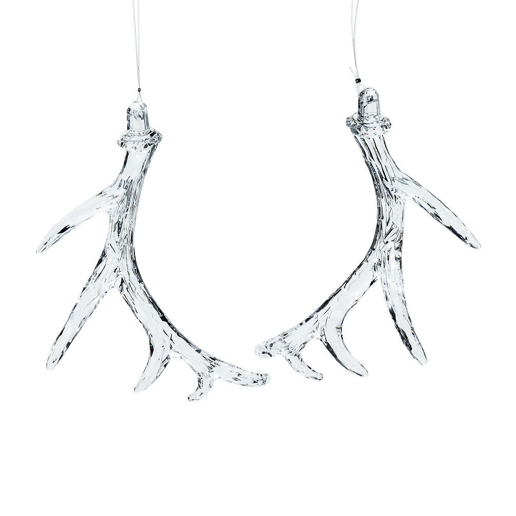 Clear Antler Christmas Ornament | Putti Christmas Canada