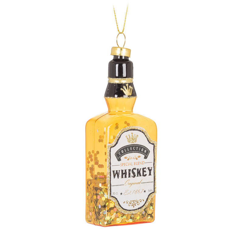 Whiskey Gold Glass Ornament | Putti Christmas Canada