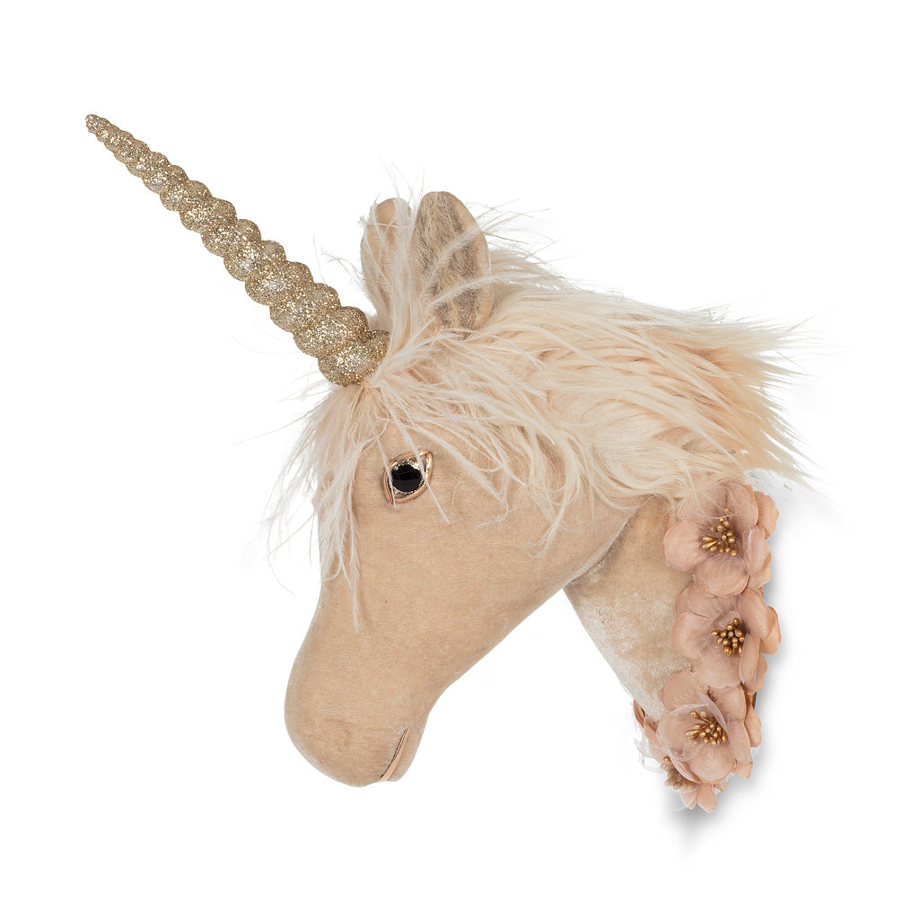 Wall Mount Unicorn Head with Garland | Le Petite Putti