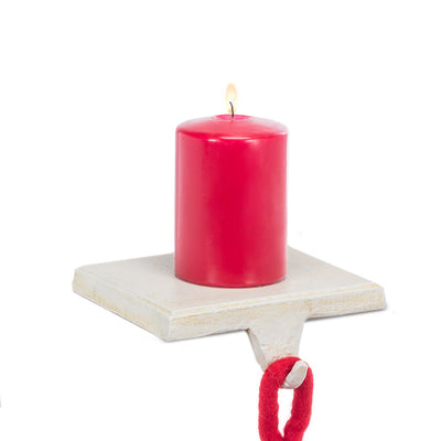 White Flat Base Christmas Stocking Holder | Putti Christmas Canada