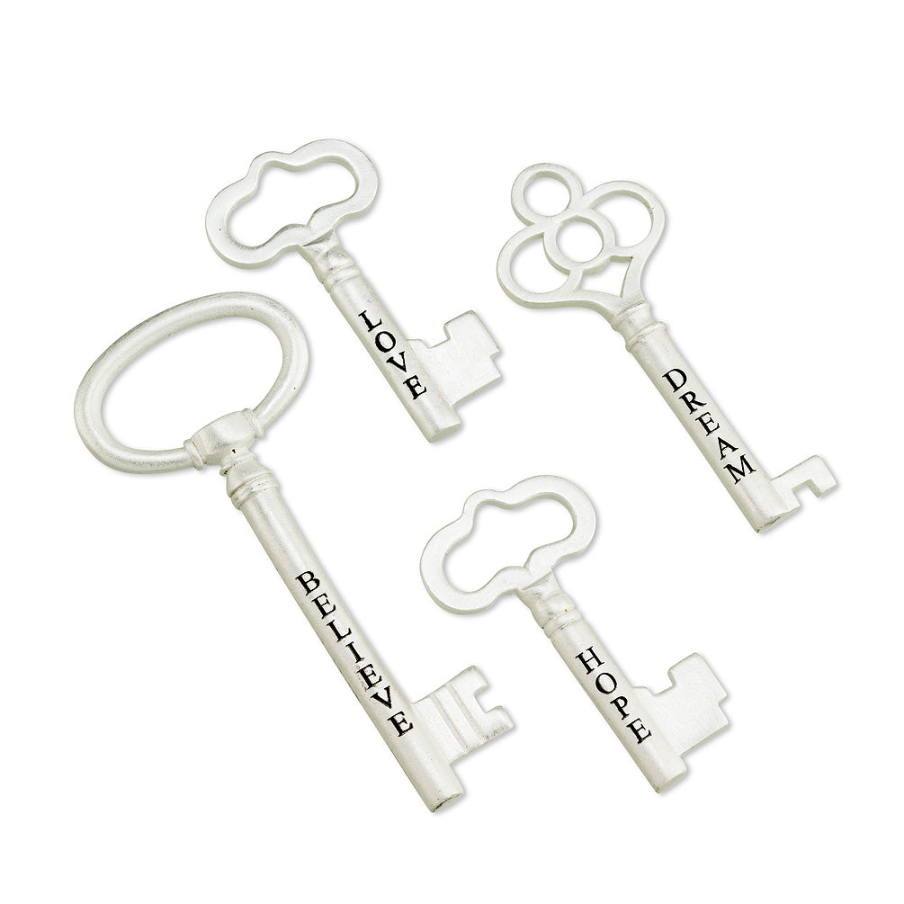 Silver Key Pendant with Word | Putti Fine Furnishings