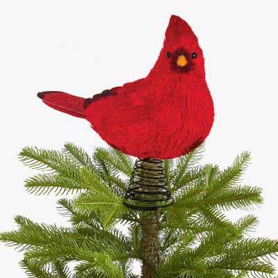 Large Red Cardinal Christmas Tree topper | Putti Christmas