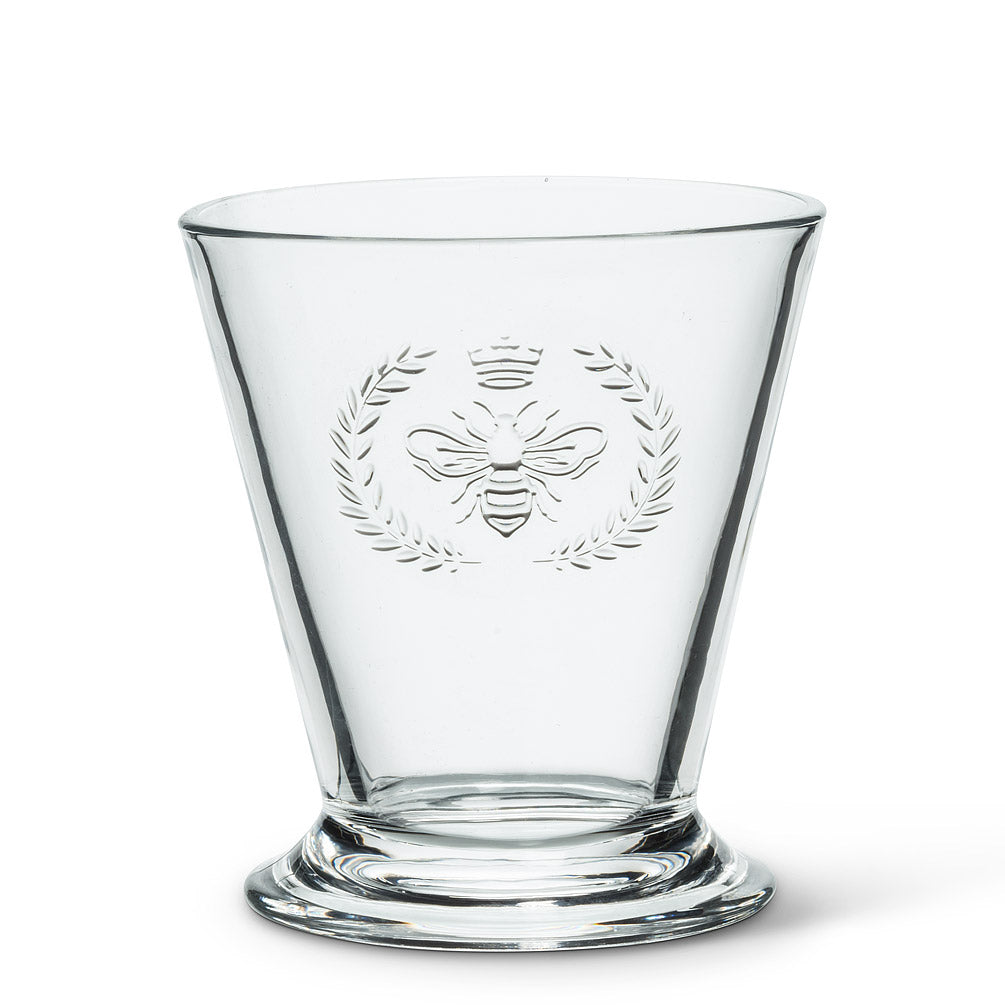 Bee in Crest Panel Tumbler | Putti Fine Furnishings