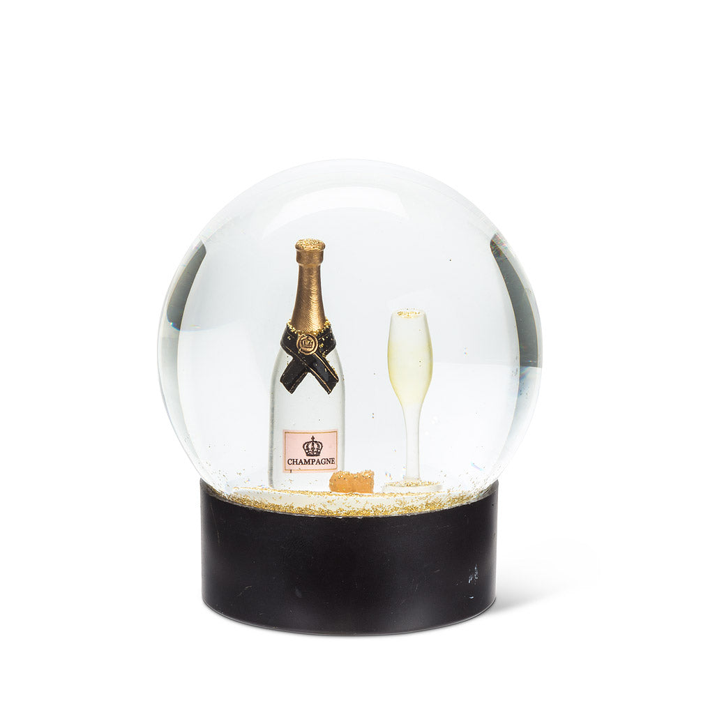 Champagne Bottle and Flute Snow Globe | Putti Christmas Canada