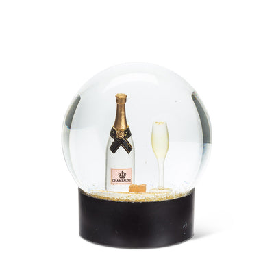 Champagne Bottle and Flute Snow Globe | Putti Christmas Canada