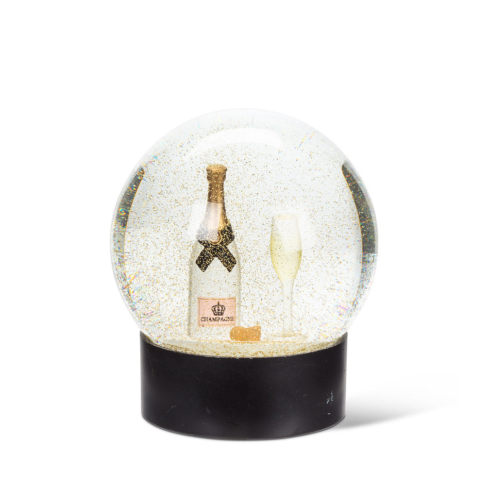 Champagne Bottle and Flute Snow Globe | Putti Christmas Canada