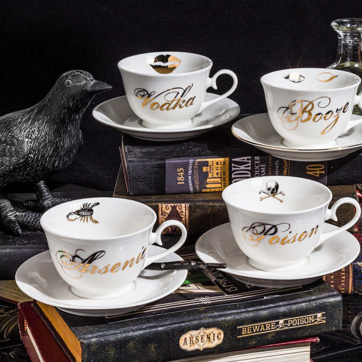 Arsenic Cup & Saucer with Scorpion | Putti Fine Furnishings Canada